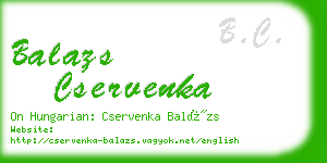 balazs cservenka business card